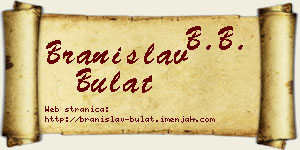 Branislav Bulat vizit kartica